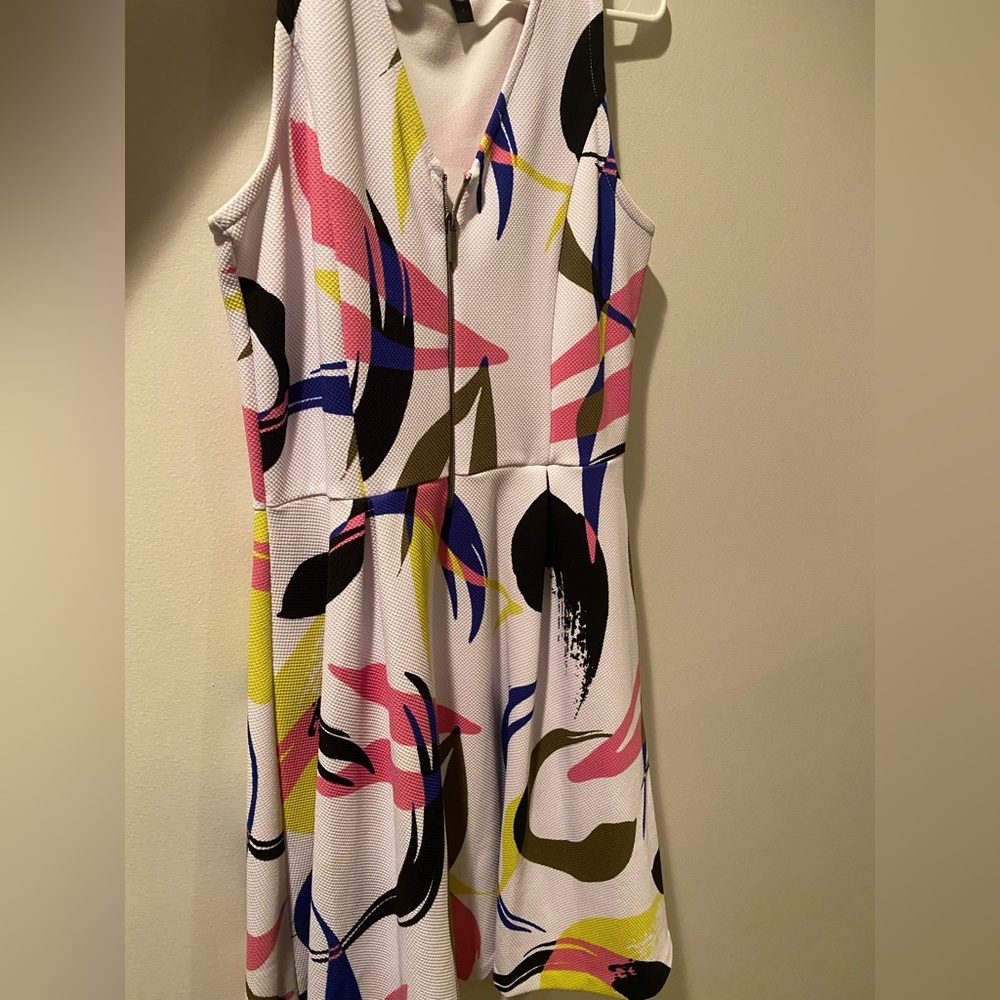 Multicolored Attention Dress. Knee height! Size Medium